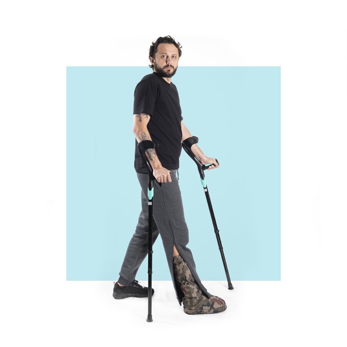 Spodnie na gips męskie dresowe z zamkami w obu nogawkach