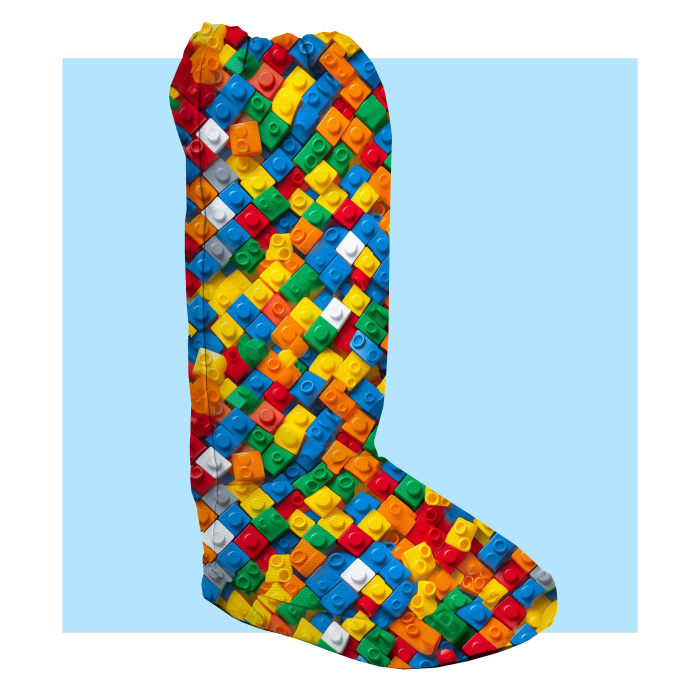 ochraniacz na gips, but na gips Klocki